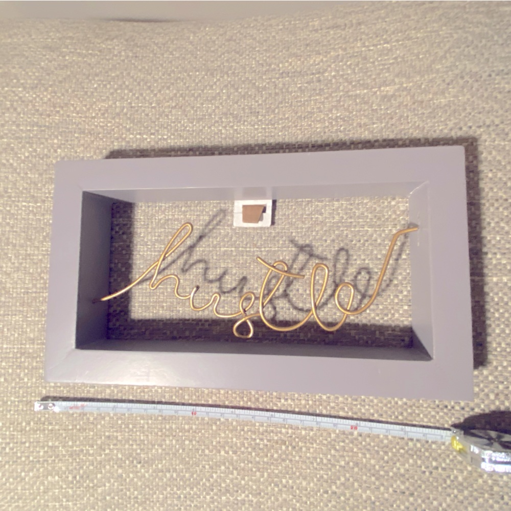 Hustle Word Home Decor Wall Table Stand
